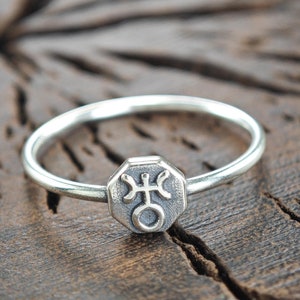 Silver Uranus Planet Ring