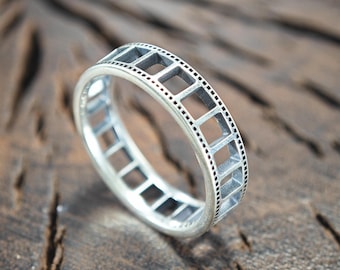 925 Silver Grid Ring