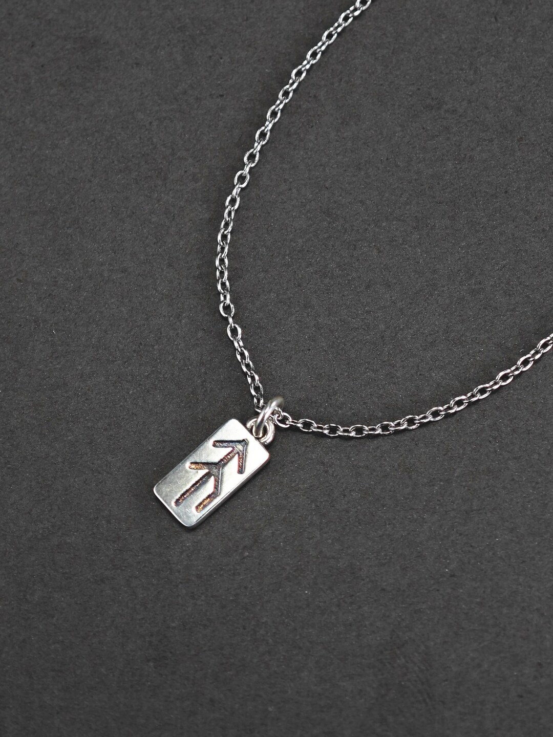 Silver Custom Runes Necklace,silver Hope Symbol Necklace,viking Runic ...