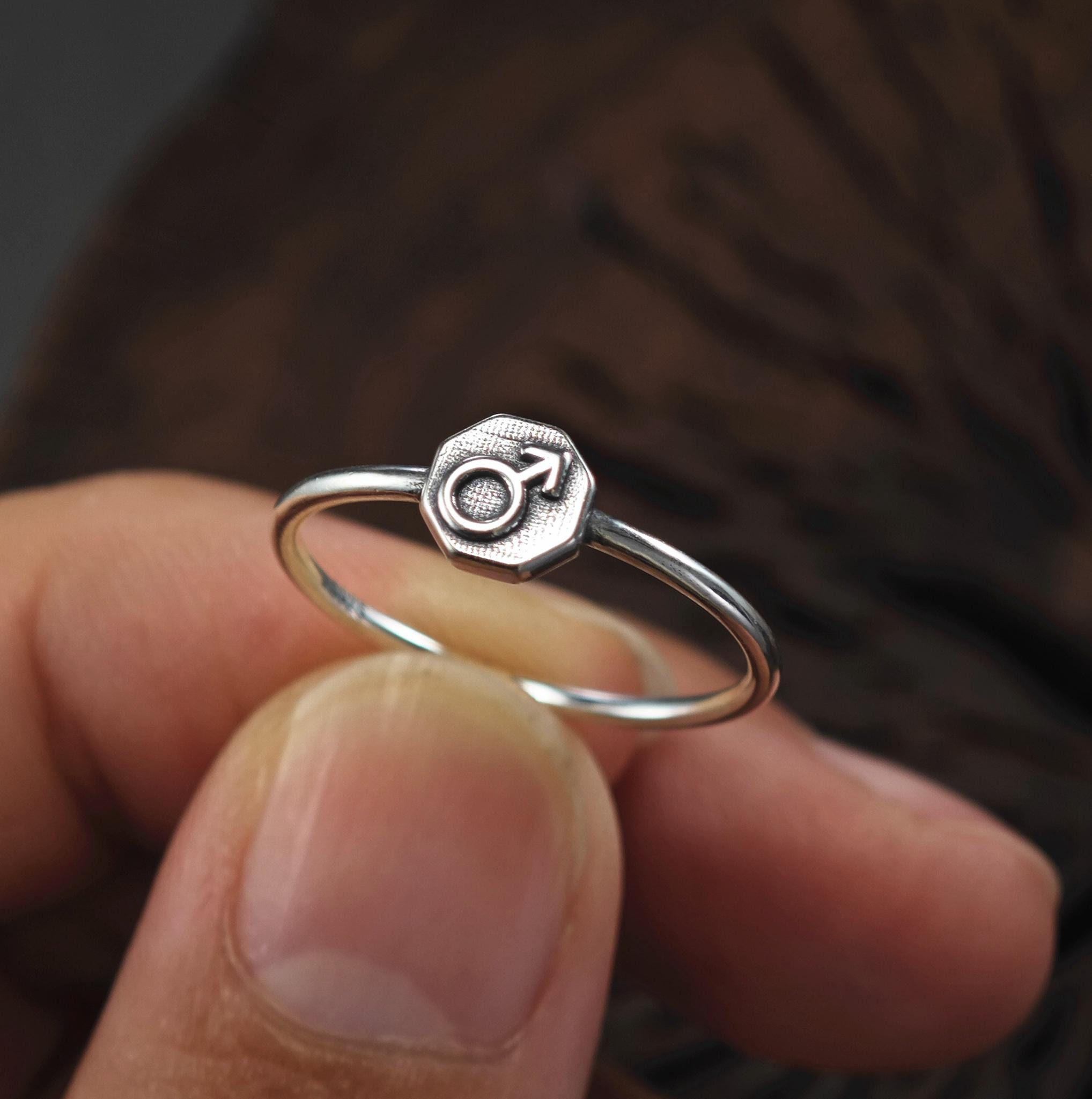 M.A.R.S ◑ SILVER RING Silver Mars Planet Ring - Etsy