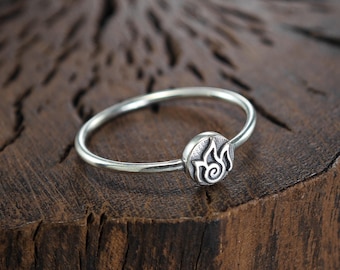 Silver Fire Element Ring