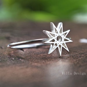Anel de estrela de fada de prata