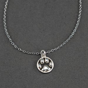 Silver Paw Necklace