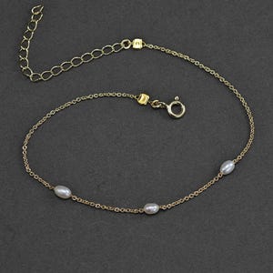 Water Pearl Bracelet,Gold Chain Bracelet,Perfect Gift for Her