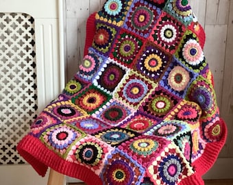 CROCHET PATTERN ‘Cut the scrap’ grannny square crochet scrapghan US terms (English only)