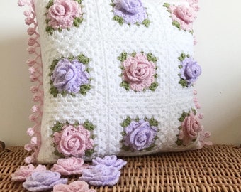 Kissen rose häkeln | Etsy Kissen rose häkeln | Etsy