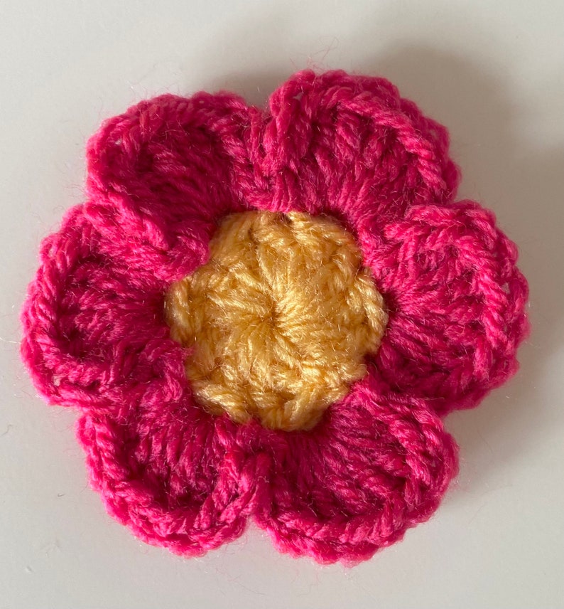 CROCHET PATTERN, Crochet flowers pdf pattern, US terms (English only) image 4