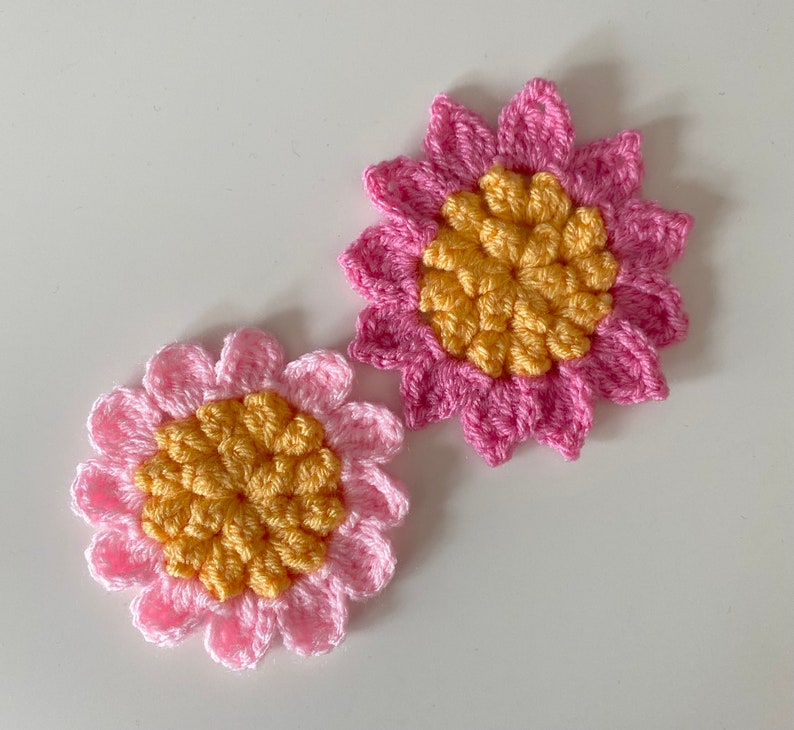 CROCHET PATTERN, Crochet flowers pdf pattern, US terms (English only) image 6