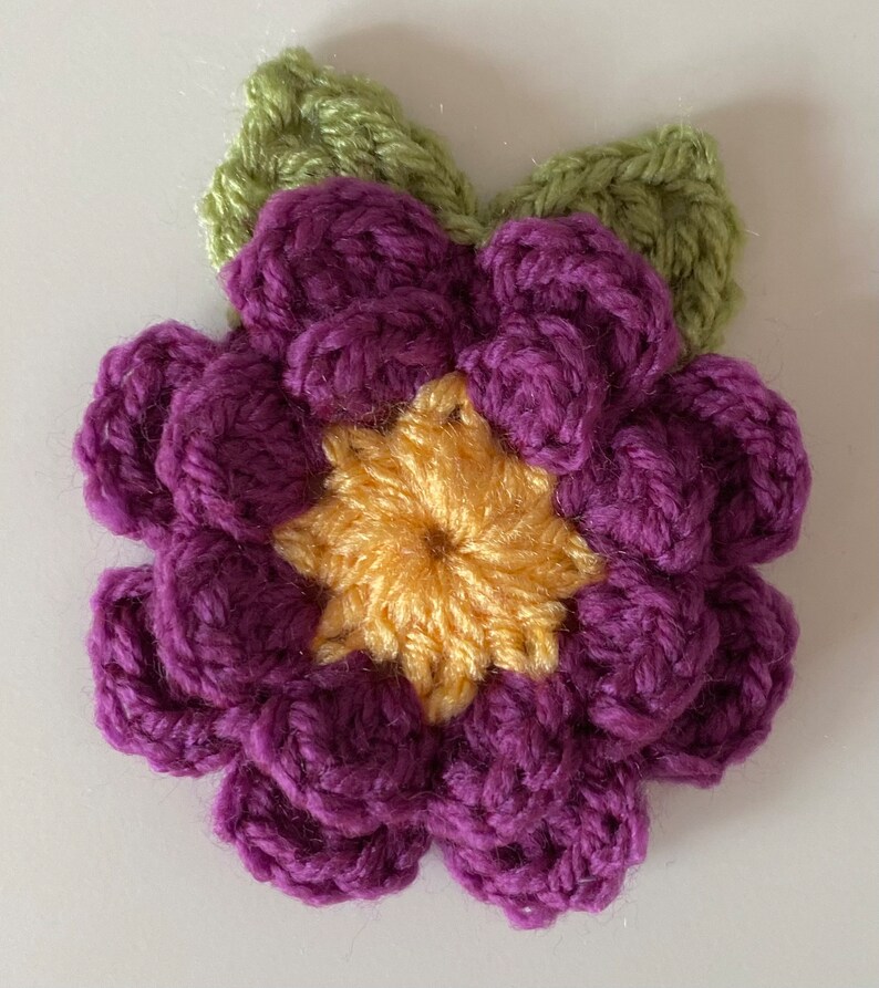 CROCHET PATTERN, Crochet flowers pdf pattern, US terms (English only) image 5