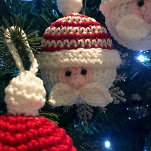 CROCHET PATTERN Santa and Elf Tree ornaments. US terms English only image 6