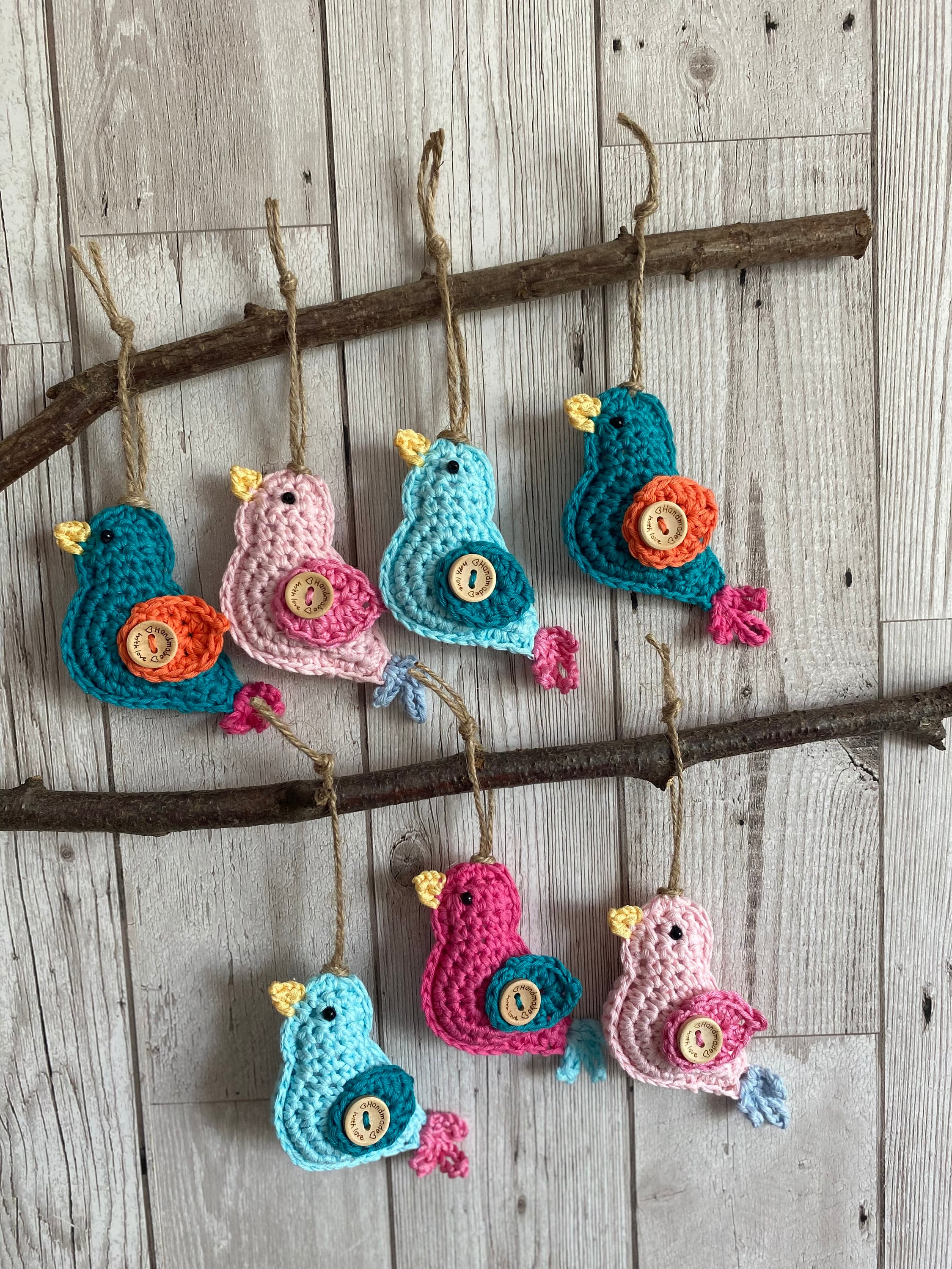 CROCHET PATTERN Little Bird Hanging Decoration/keyring US Terms ...