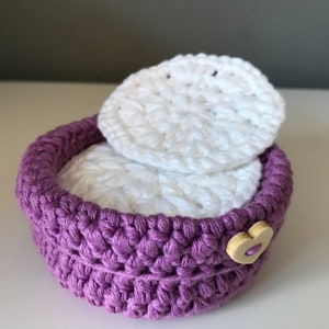 CROCHET PATTERN Face Cleansers/Scrubbies and Pot, reusable, crochet pattern, instant download US terms (English only)