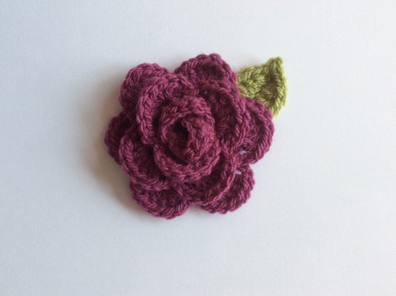 PDF pattern Crochet Rose and leaf crochet rose pattern