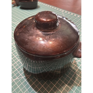 Vintage West Bend Brown Ceramic Bean Pot With Lid - 1.5 Quart