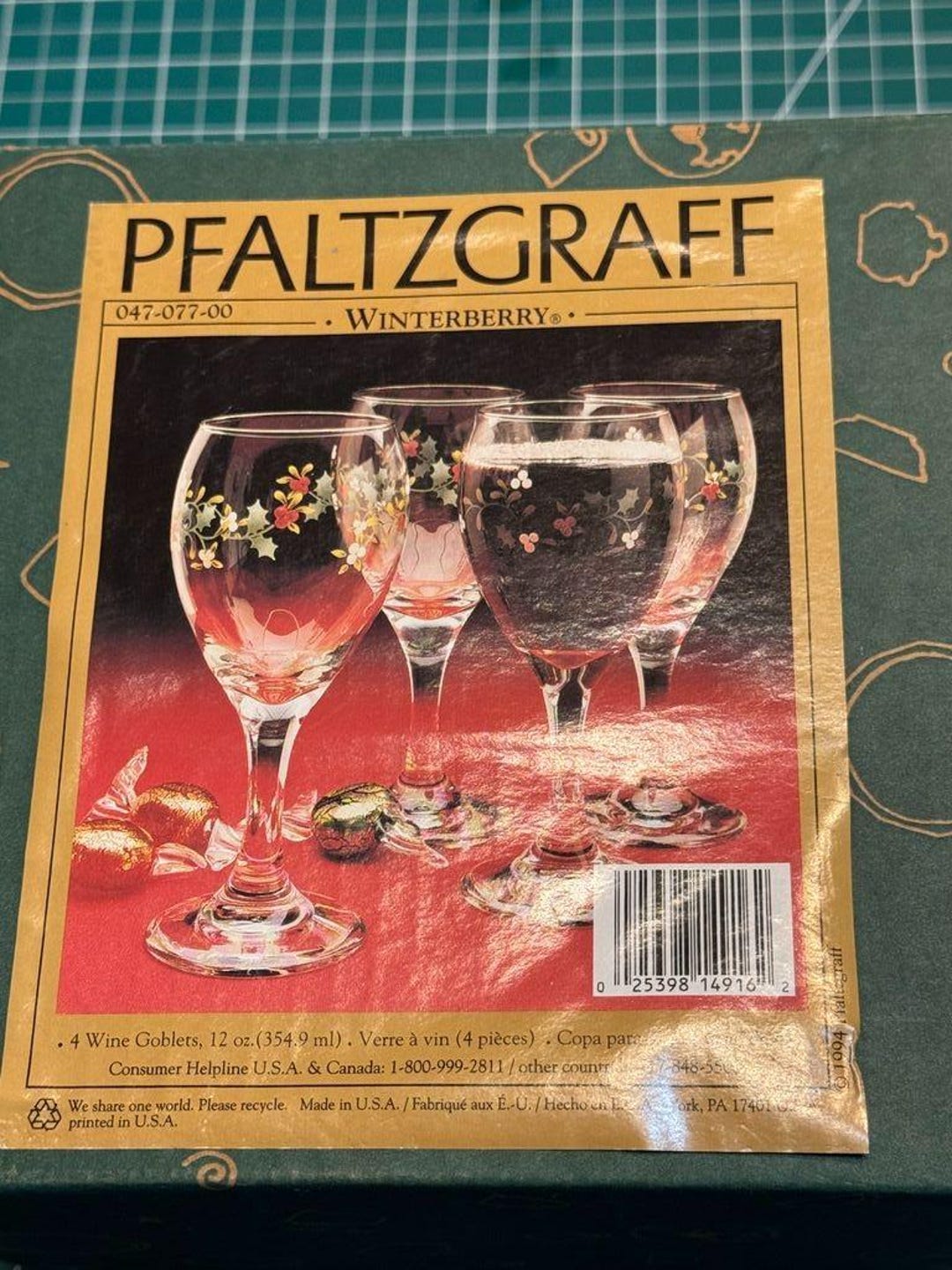 Pfaltzgraff Winterberry Wine Goblets Set of 4 12 Oz Vintage Holiday  Glassware 1994 Made in USA - Etsy