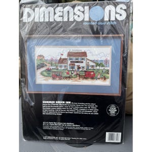 NIP Dimensions Counted Cross Stitch Kit Summer Haven Inn Charles Wysocki 16"x8" 1991