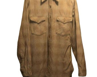 Vintage Outdoors Man Pendleton Wool Brown Plaid Shirt M Long