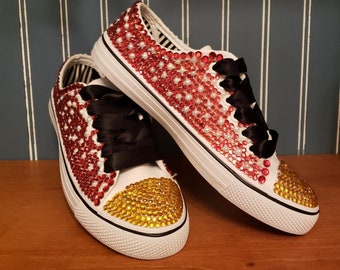 Minnie Mouse Inspired Rhinestone Sneakers