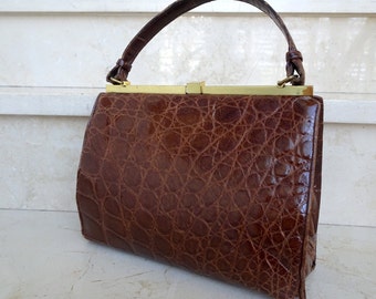 Kroko Tasche 60er Etsy