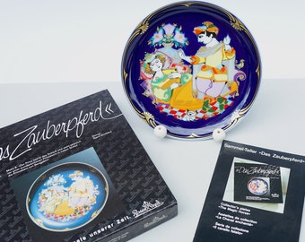 Plato de colección EL CABALLO MÁGICO de Björn Wiinblad, motivo 6, de Rosenthal Studio Linie, 1988-