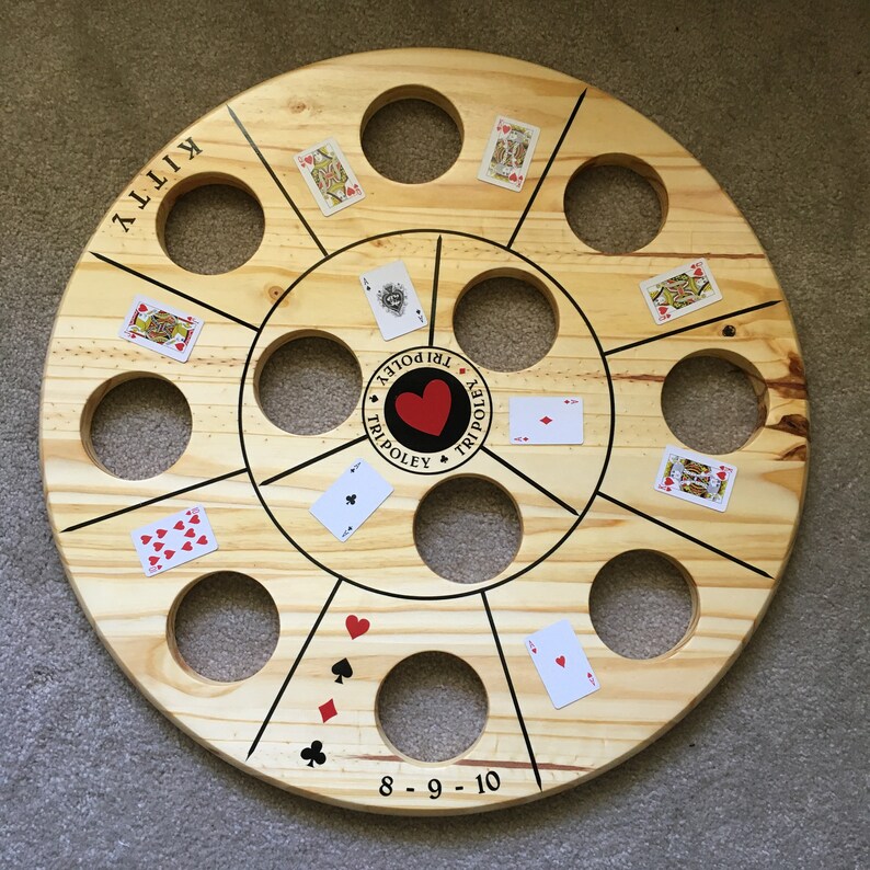 Tripoley Game Board Hand Crafted Michigan Rummy Rummoli | Etsy