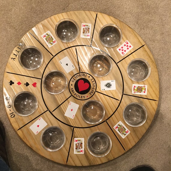 Tripoley Game Board 11 Holes with Aces Hand Crafted Etsy