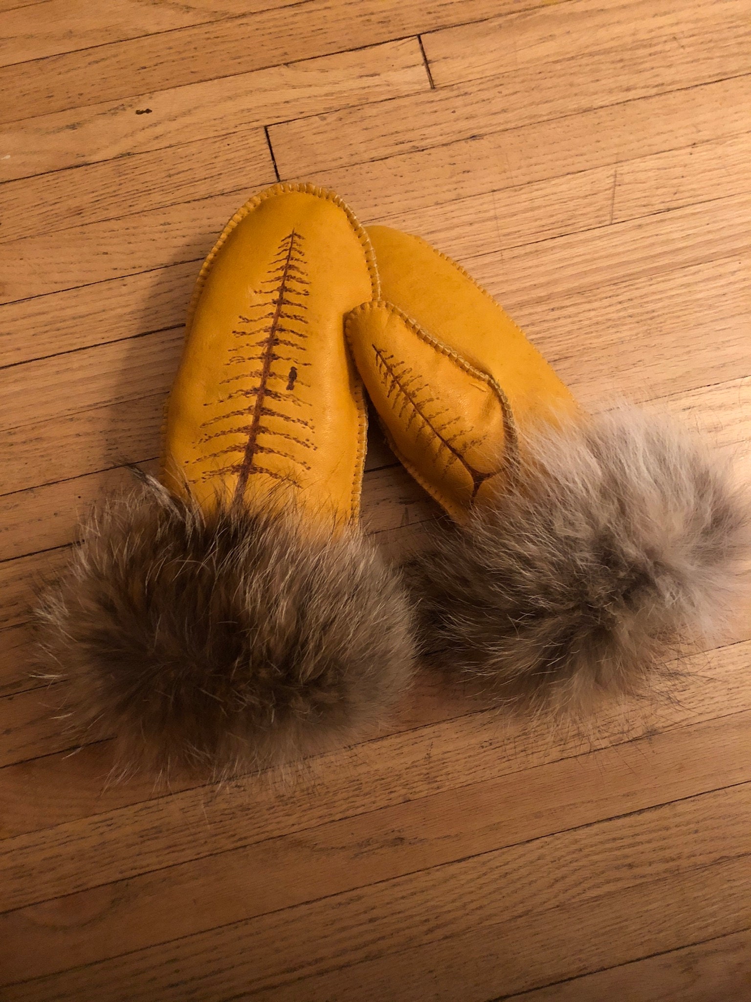Warm, High End Leather Mittens Etsy