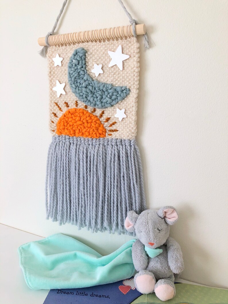 Personalizable Sun Moon Stars Nursery Wall Hanging Moon | Etsy