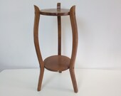 Vintage Wood Plant Display Wooden Plant Pot Stand Ornament Display Flowerpot Stand Home Decor Decorative Display c 1970s - 80s Chez Rai