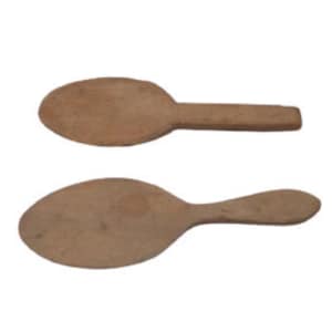 Vintage French Wooden Butter Spoon Flat Wooden Spoon Hand Crafted Eco Friendly Paddle Type Spoons Rustic Country c 1960s- 70s  / Chez Rai