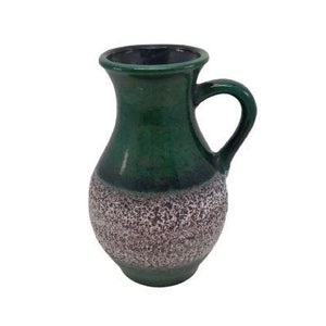 Vintage Jasba West Germany Pottery Vase Jug Ceramic Jar Flowerpot Handled Container Home Decor Decorative Keramik European Chez Rai