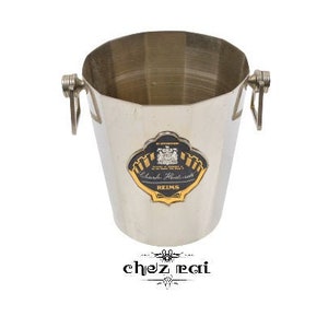 Vintage Franse Champagne Emmer Argit Charles Heidsieck Reims Op afspraak aan Zijne Majesteit Koning George VI IJsemmer Barware/ Chez Rai