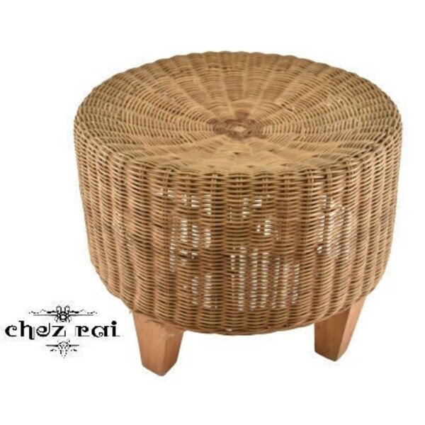 Wicker Stool Etsy