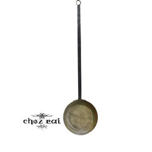 Vintage French Copper Skillet Frying Pan Steel Handle Heavy Duty Sauté Pan Farmhouse Kitchenware Handmade In France / Chez Rai
