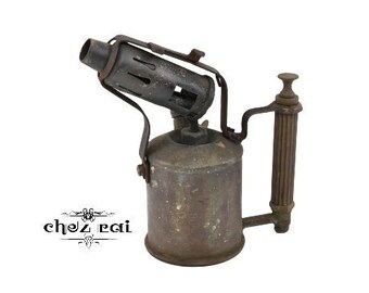 Vintage Max Sievert Stockholm Made In Sweden Blow Lamp Paraffin Blow Torch Tool Swedish Blow Lamp / Chez Rai