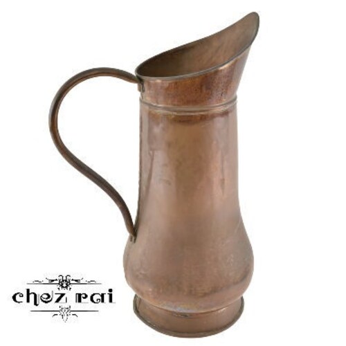 Vintage Copper Umbrella Metal Storage Display Stand Holder Entryway Decor Hallway Entryway Walking Stick Room Large shops Jug Vase / Chez Rai