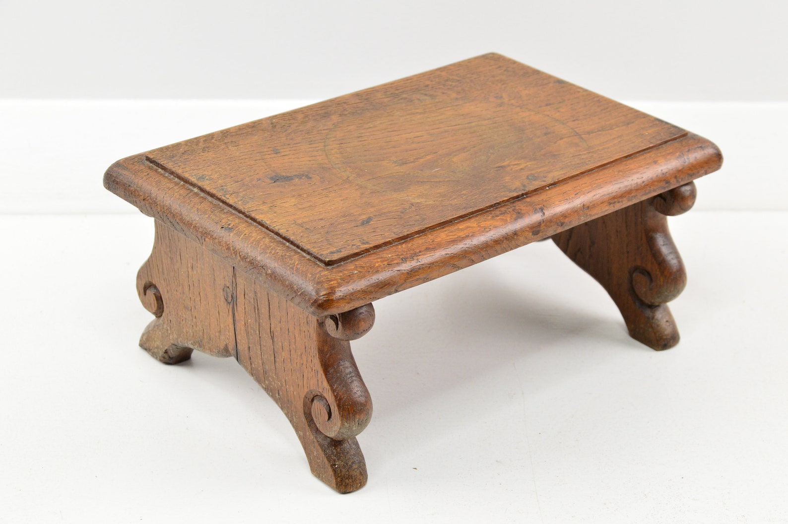 Vintage francés encontrado mini banco de madera Plantpot Stand | Etsy