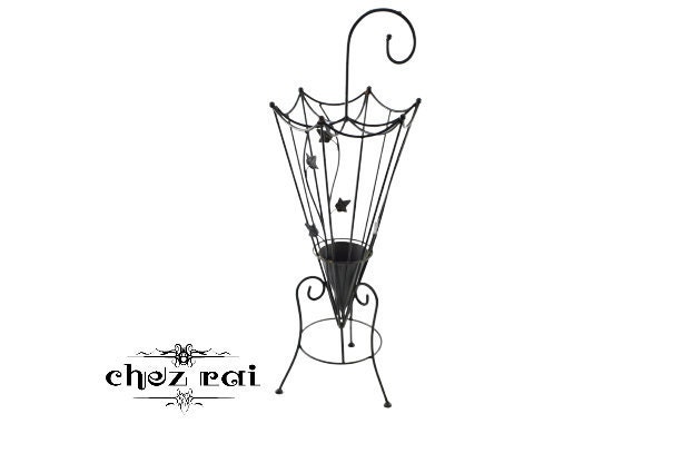 Vintage Wrought Steel Wire Umbrella Rack Stand Storage Walking Stick Holder Hallway Entryway Decorat