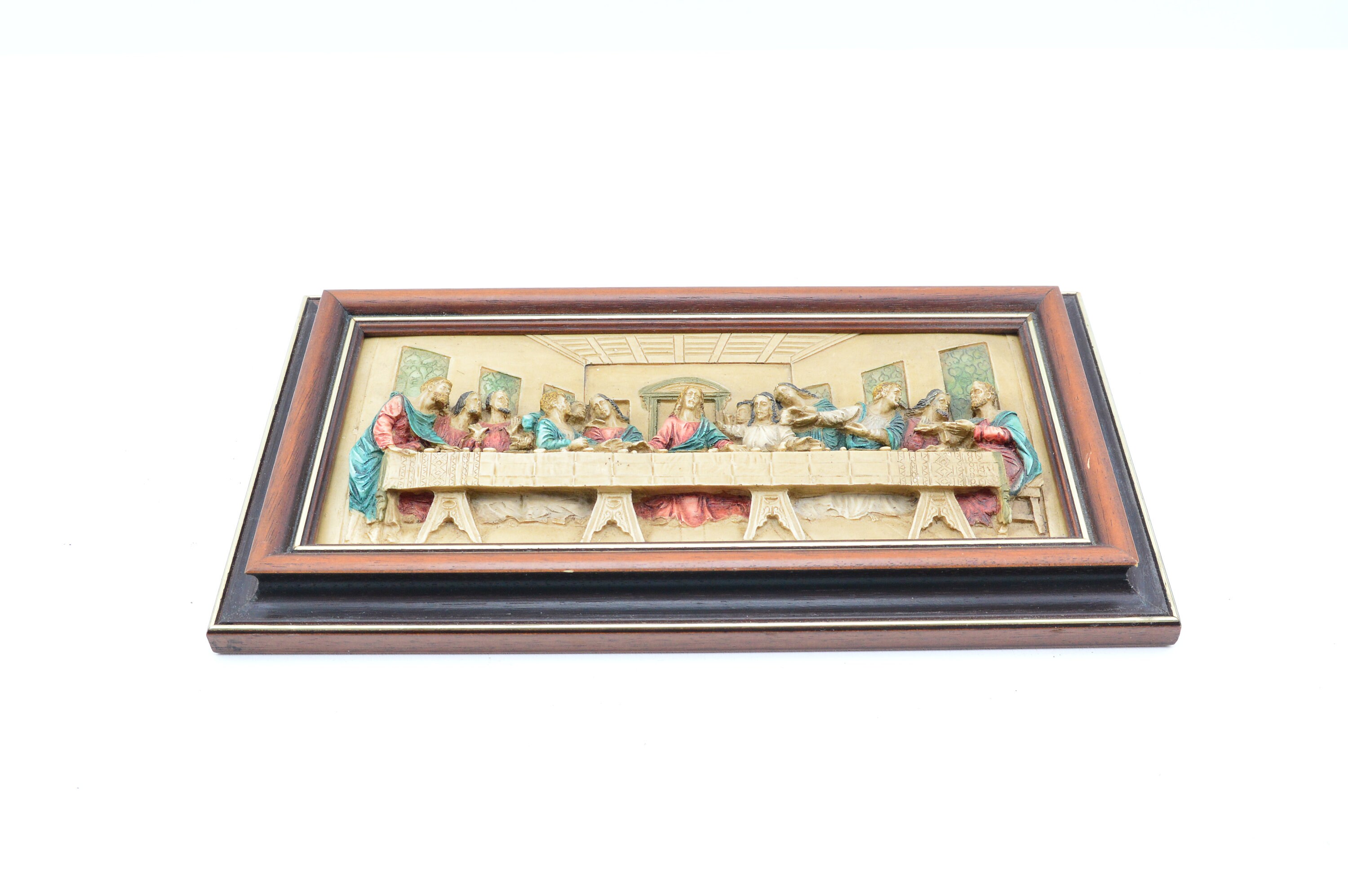 Vintage Resin Wooden Wall Relief Plaque Of The Last Supper | Etsy