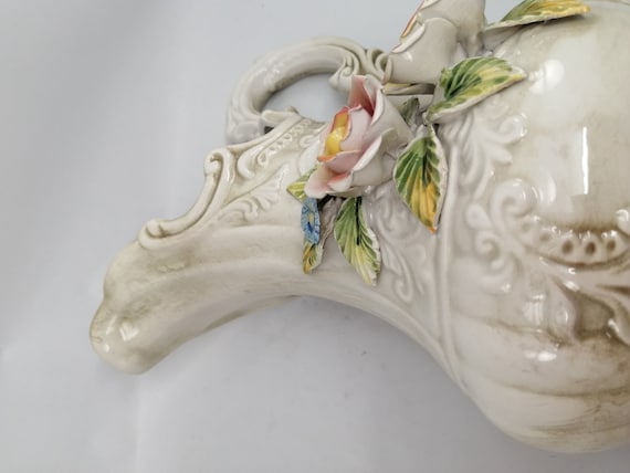Vintage Porcelain Italy LCS R. Capodimonte Hand Crafted Vase