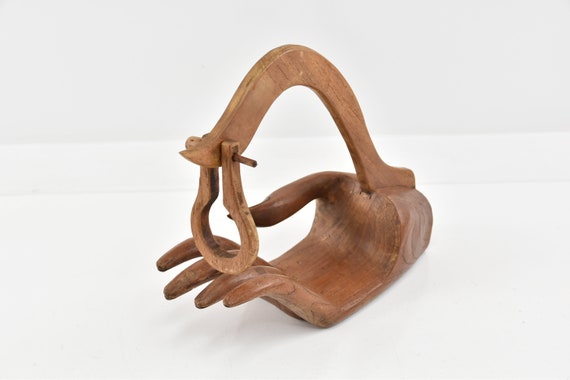 Vintage Wooden Hand Shaped Wine Holder Bottle Holder Wine - Etsy
