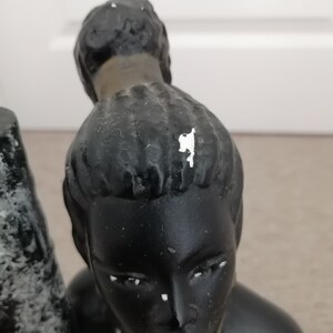 Vintage Black Nude Lady Statue Figurine Planter Retro George Barsony