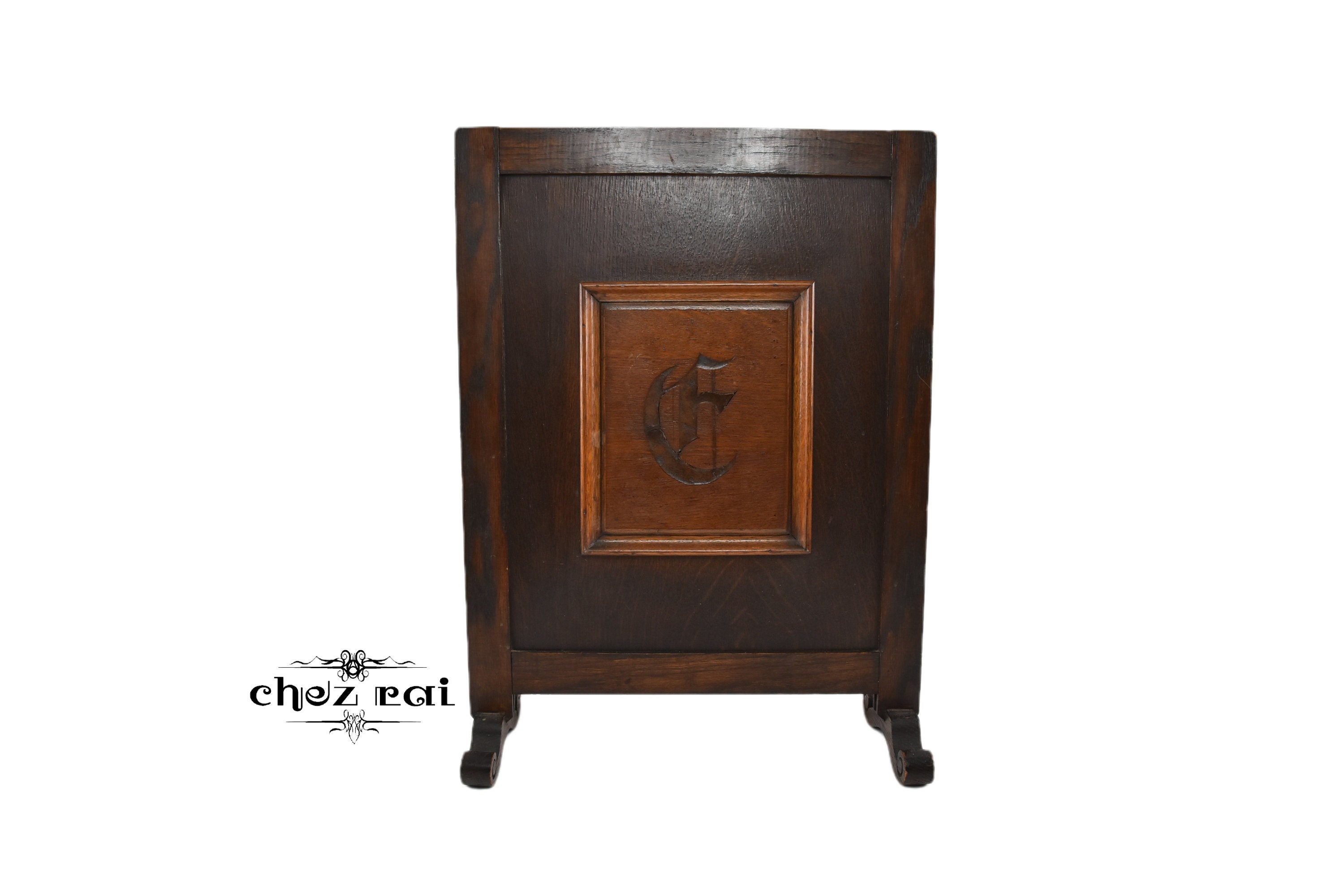 Vintage Belle Cheminée en Bois Garde de Feu Ecran Ferme Cottage Chambre Décor Accessoires Château Éc