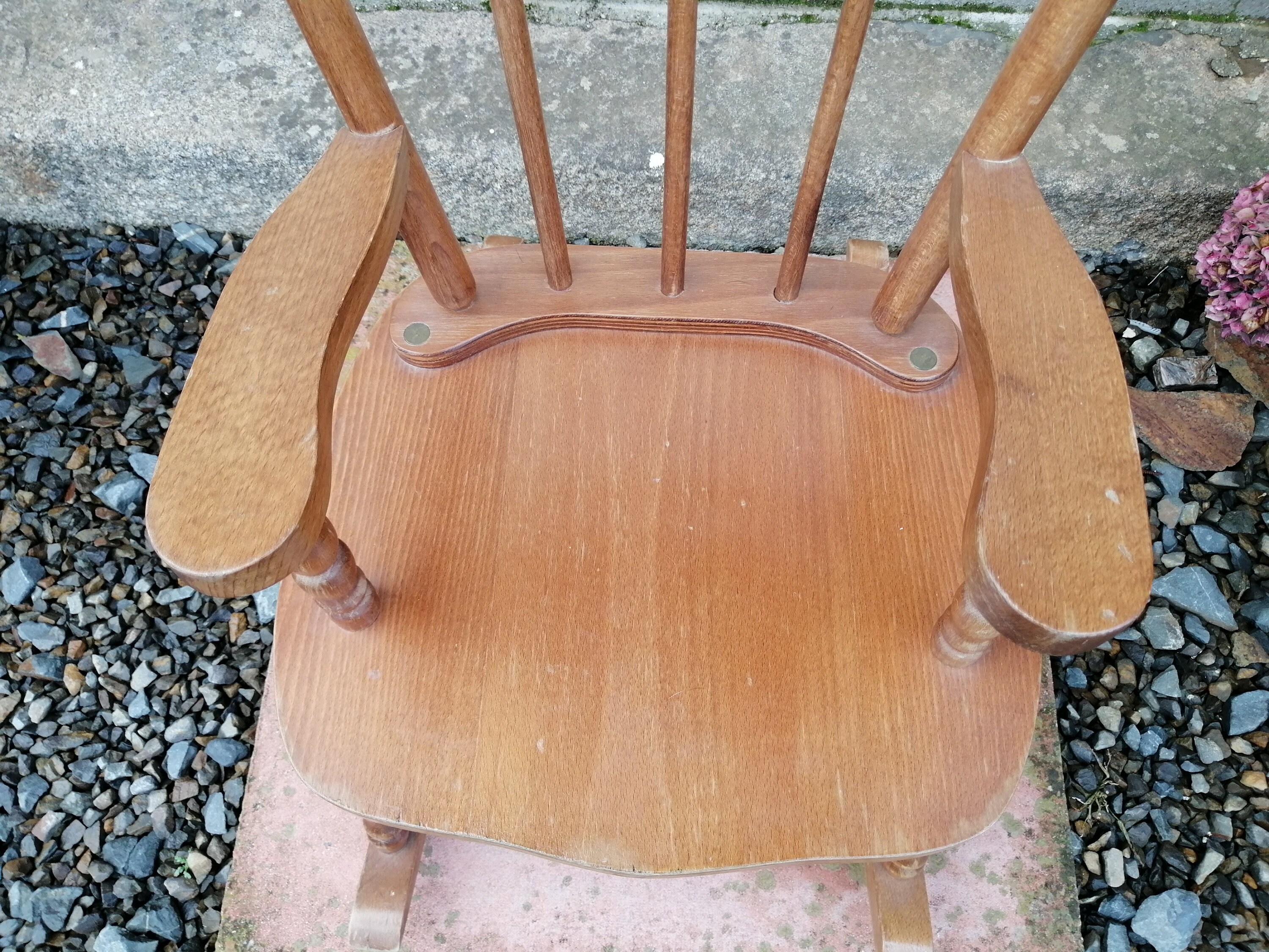 Vintage Children's Wooden Rocking Chair Farmhouse Rustic Etsy