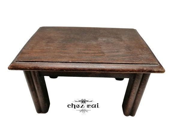 Vintage Français Tabouret en Bois Footrest Small Bench Step Plant Stand Seat Kid's Room Decor Farmho