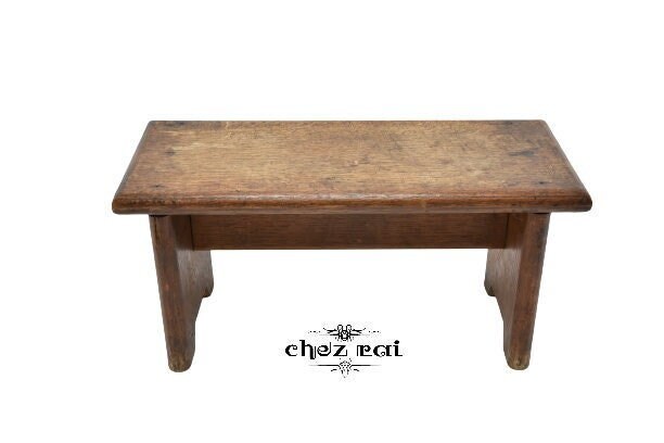 Vintage Heavy Mini Table Footstool Banc Step Seat Ferme Plant Stand Display Cottage Pendaison de Cré