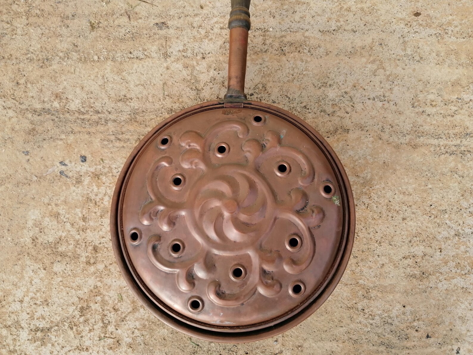 Vintage francés largo manejado cobre caliente carbónes cama | Etsy