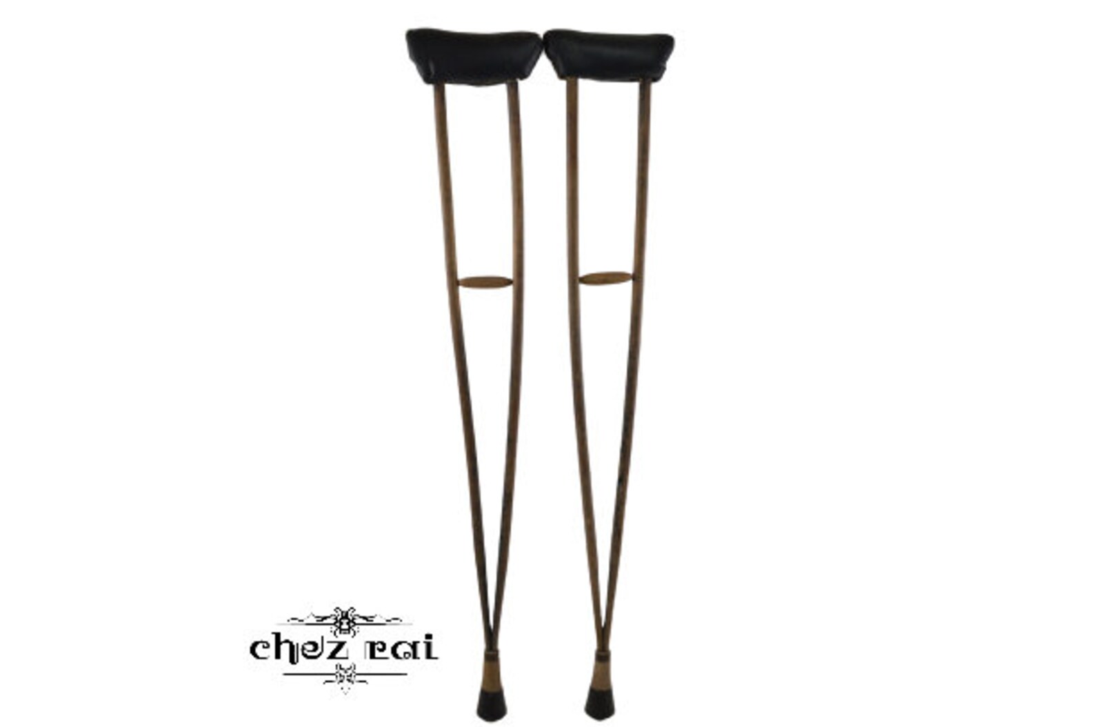 Vintage French Found Crutches Walking Aid Wooden Wood Prop Etsy