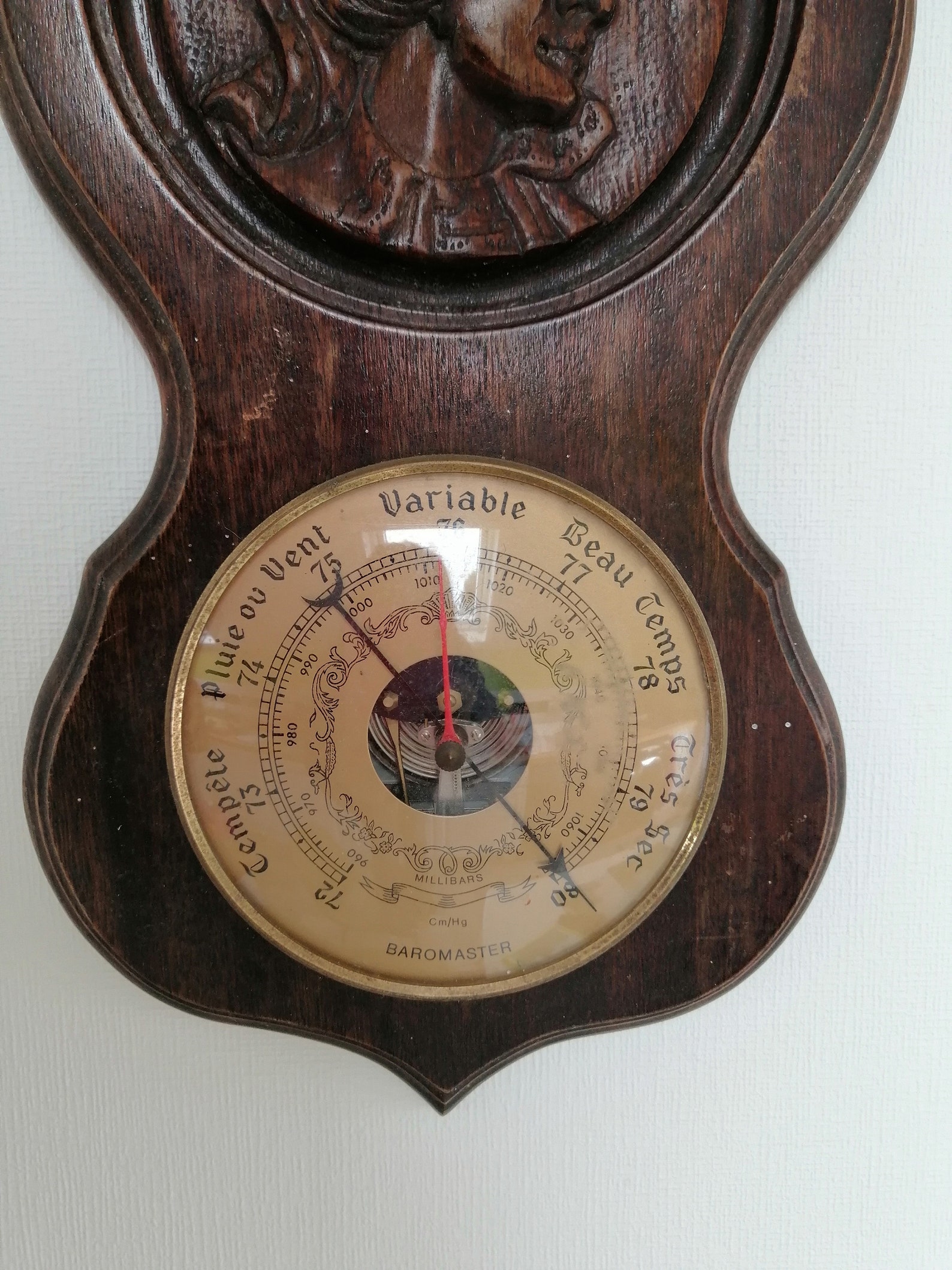 Vintage French Baronmaster Barometer Wooden Plaque Decorative Wall ...