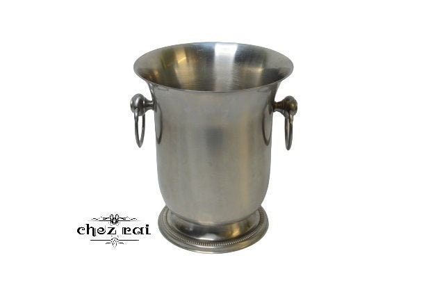 Vintage Français Jean Couzon Champagne Bell Shaped Bucket Bottle Cooler Wine Beer Quality Stainless 